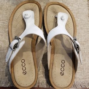 Echo size 7 white sandals